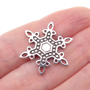 JOHN HARDY 925 Sterling Silver Snowflake Tie Tack / Lapel Pin