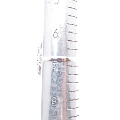 925 Sterling Silver Vintage Southwestern Turquoise Black Onyx MOP Ring Size 6.75