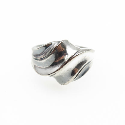 CHAPAL ZENRAY 925 Sterling Silver Vintage Modernist Oxidized Ring Size 7