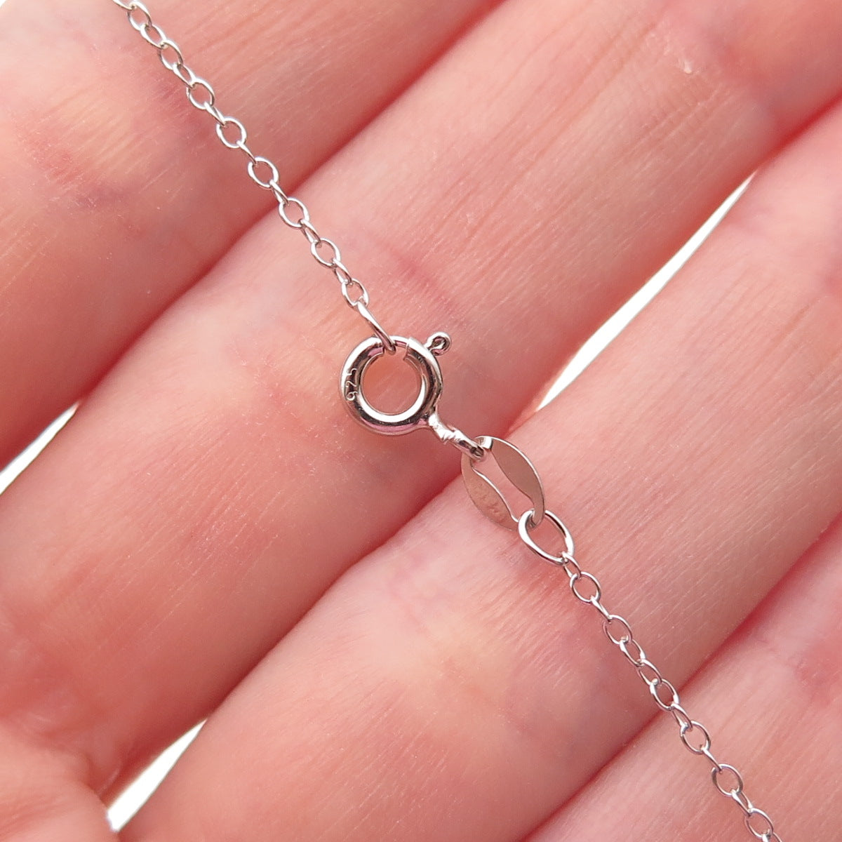 925 Sterling Silver Real Oval-Cut Ruby & Round-Cut C Z Cable Chain Necklace 18"