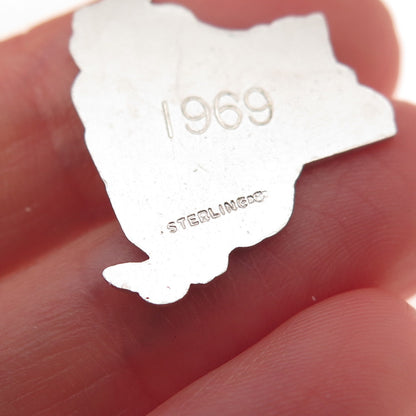 Griffith & Sons 925 Sterling Silver Vintage 1969 New York State Charm Pendant