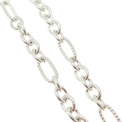 925 Sterling Silver Vintage Figaro Chain Necklace 16"