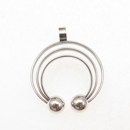 Kupittaan Kulta 925S Sterling Silver Vintage Finland Modernist Crescent Pendant