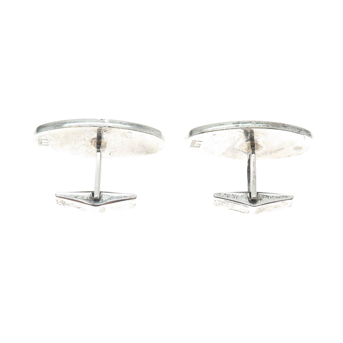 DUNHILL 925 Sterling Silver Vintage Venus de Milo Silhouette Oxidized Cufflinks