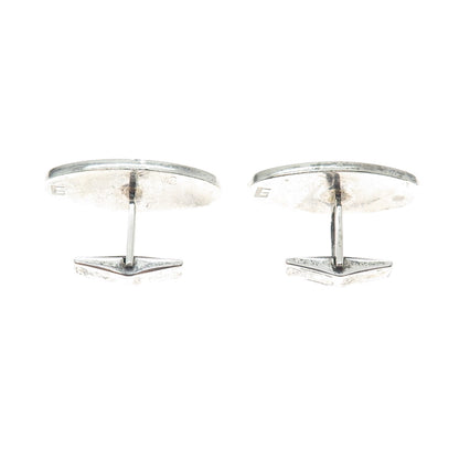 DUNHILL 925 Sterling Silver Vintage Venus de Milo Silhouette Oxidized Cufflinks