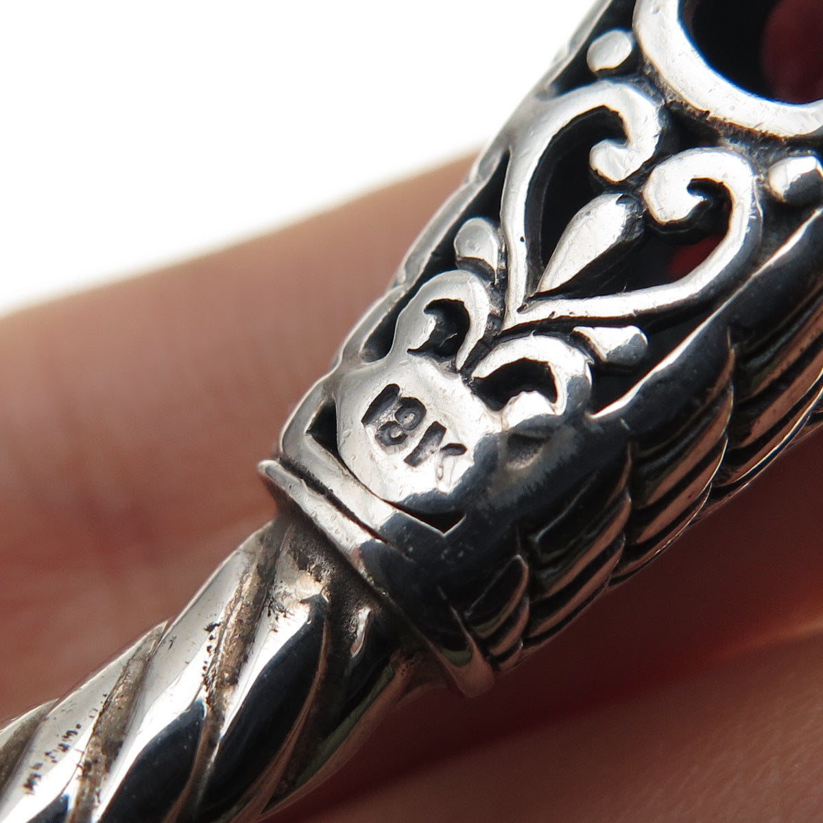 Samuel Benham Sterling 18K Gold Vintage Real Amethyst Adjustable Bracelet 6.5"