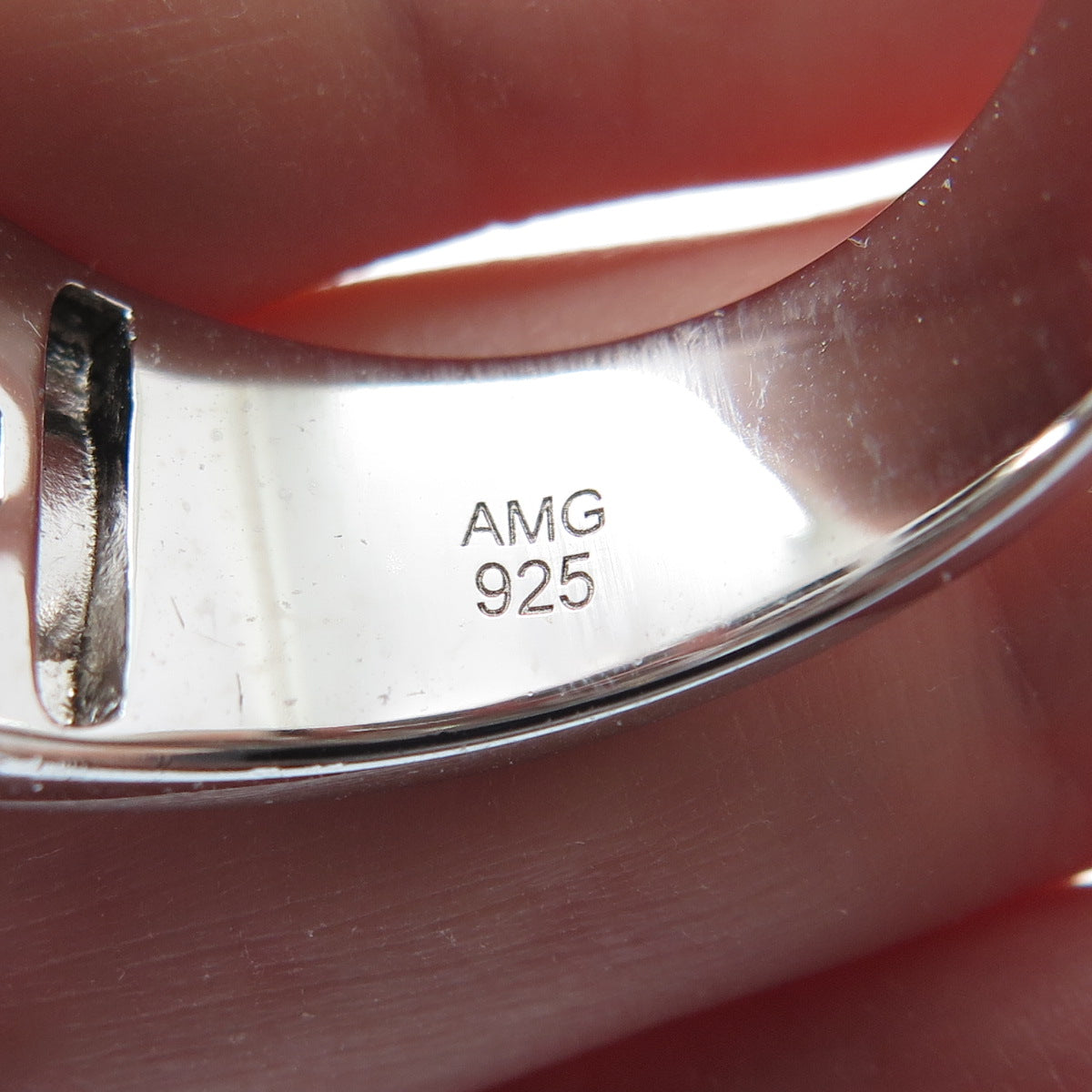 925 Sterling Silver Round-Cut Shaped C Z Signet Ring Size 11.5