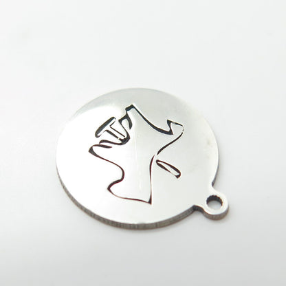 925 Sterling Silver USA Two In Town Horse Pendant
