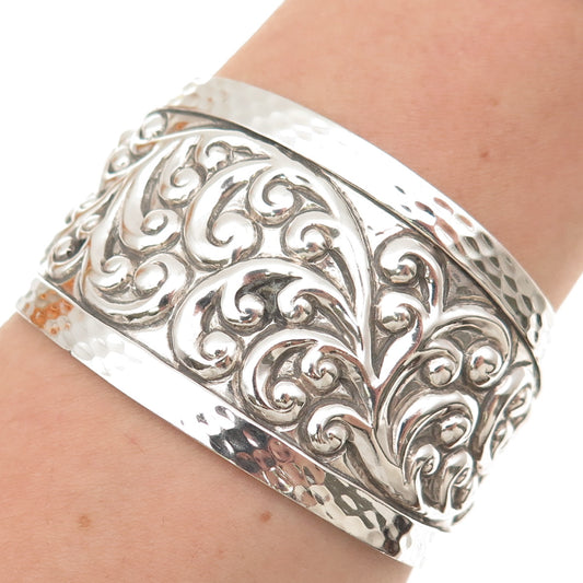 LOIS HILL 925 Sterling Silver Vintage Signature Scroll Adjustable Bracelet 7"
