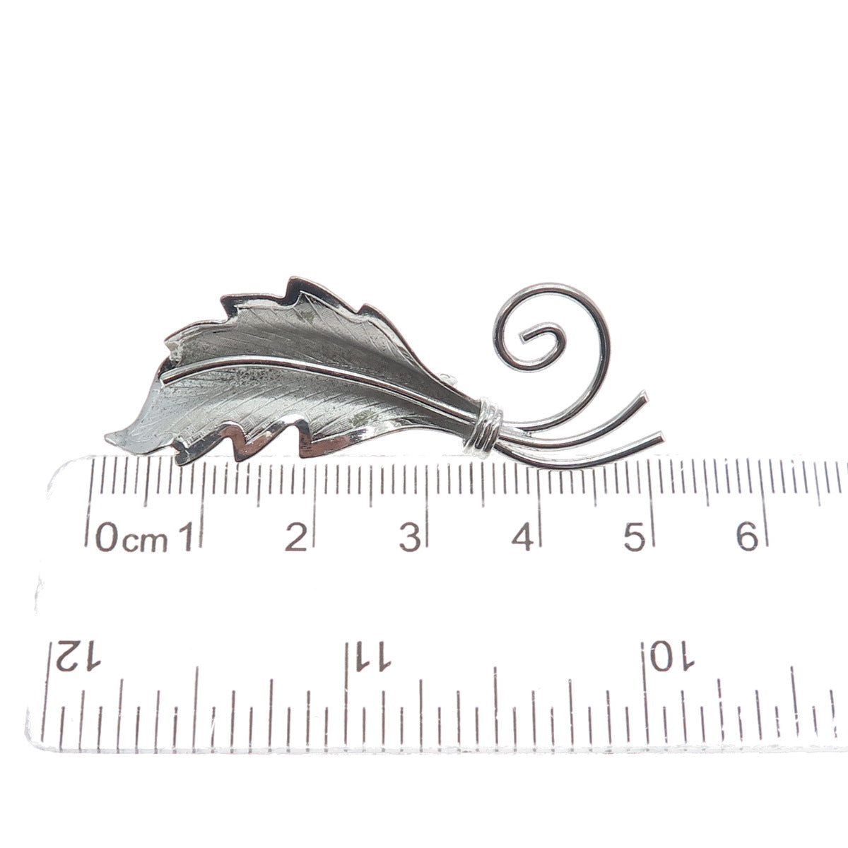 ALICE CAVINESS 925 Sterling Silver Vintage Floral Leaf Pin Brooch