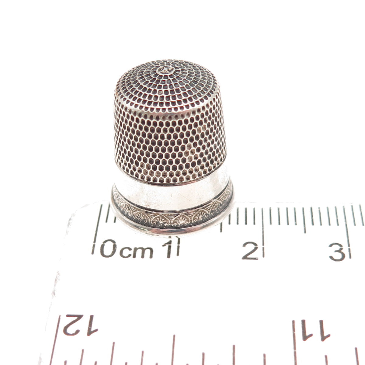 Simons Bros 925 Sterling Silver Antique Art Deco Sewing Thimble Size 8