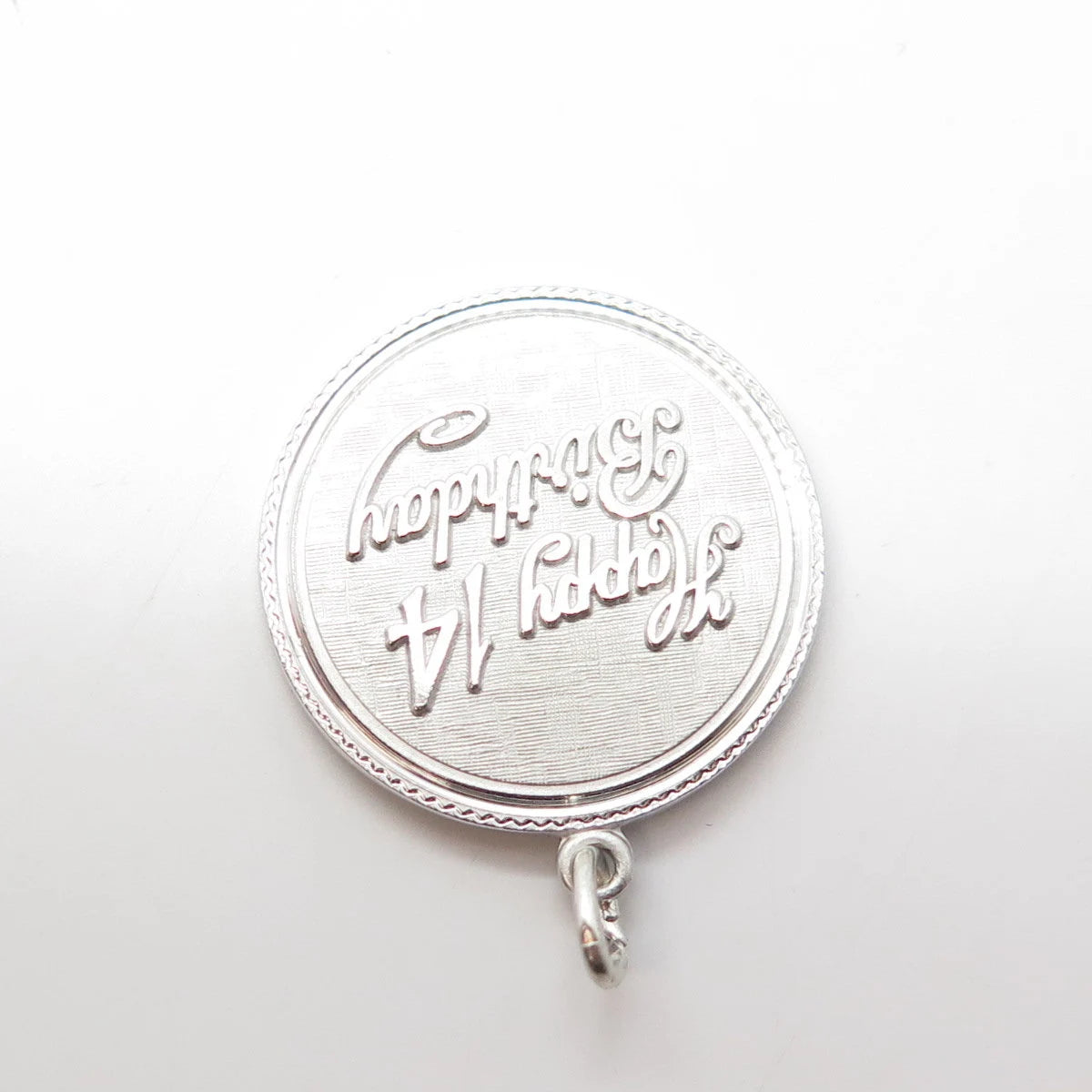 925 Sterling Silver Vintage Griffith & Sons Co "Happy Birthday 14" Pendant