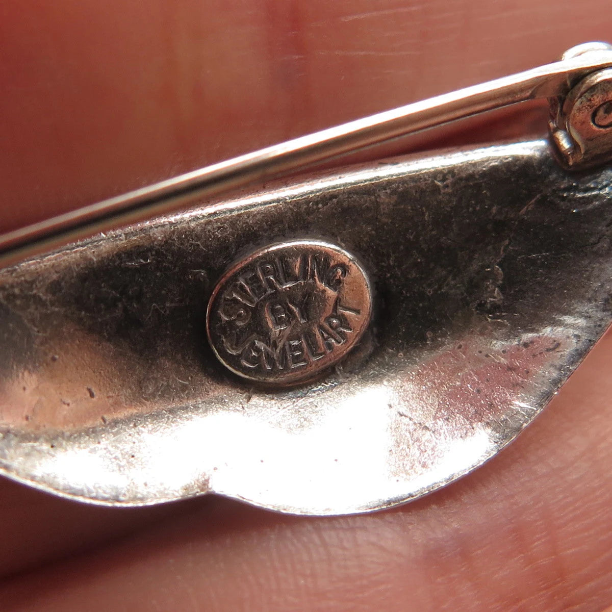 925 Sterling Silver Vintage Jewelart Leaf Pin Brooch