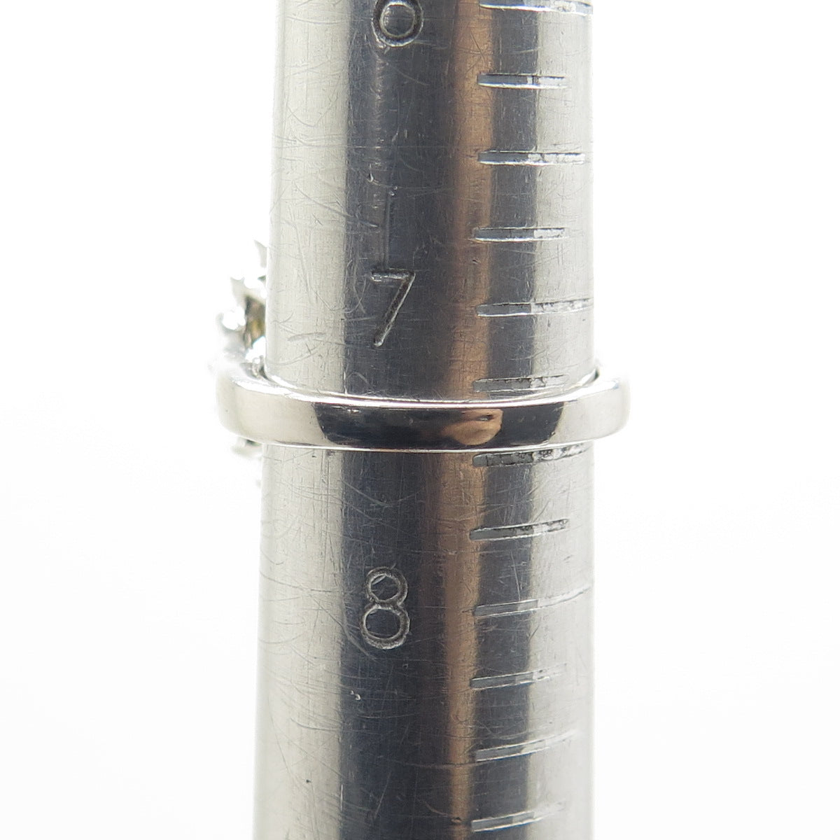 925 Sterling Silver Real Oval-Cut Smoky Quartz & Citrine Ring Size 7.5