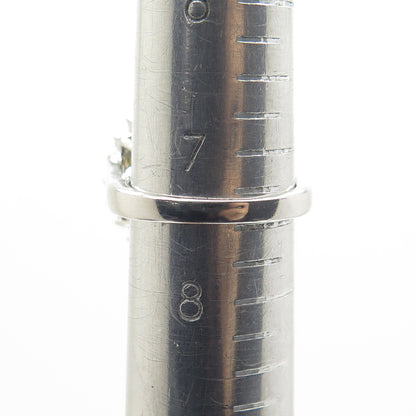 925 Sterling Silver Real Oval-Cut Smoky Quartz & Citrine Ring Size 7.5