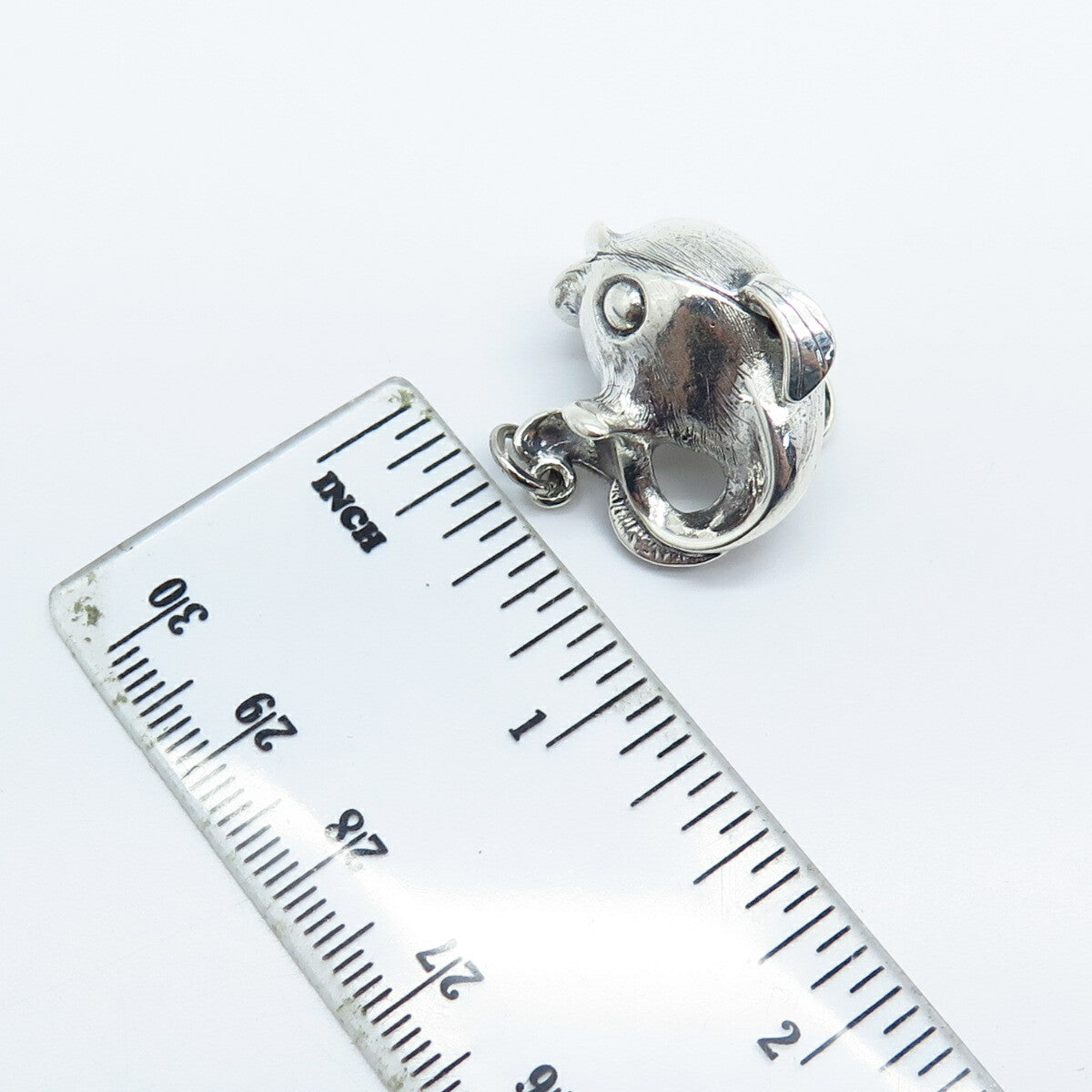925 Sterling Silver Vintage Fish Charm Pendant