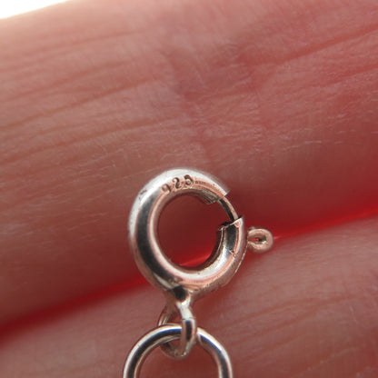 925 Sterling Silver Vintage Triquetra Celtic Link Bracelet 6.75"