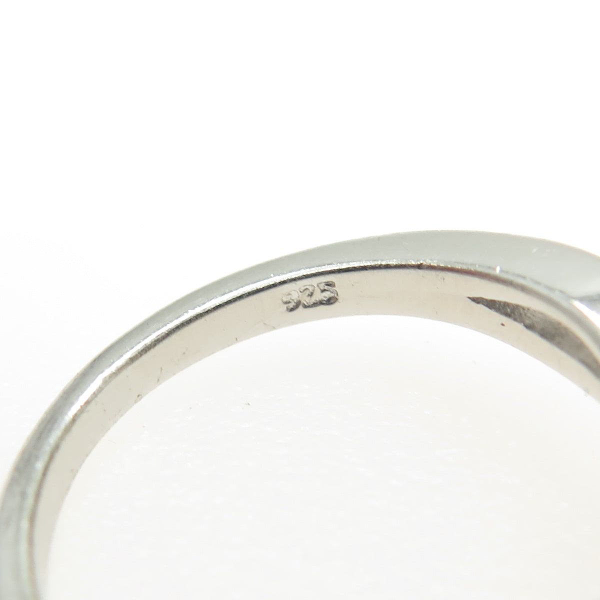 CHUCK CLEMENCY 925 Sterling Silver Real White Topaz & Peridot Gem Ring Size 5