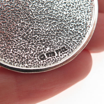 Peter Stone 925 Sterling Silver Vintage Seal of Solomon Judaica Oxidized Pendant