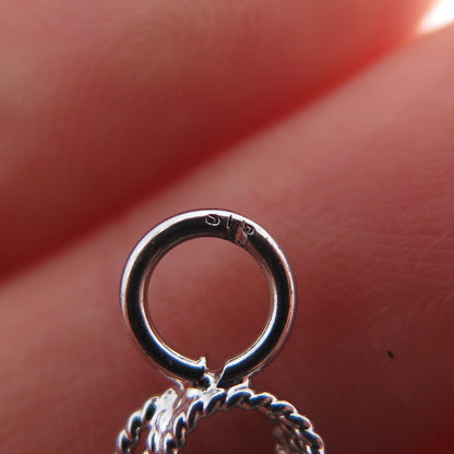 925 Sterling Silver Vintage Triple Bismark Rolo Link Bracelet 6.75"