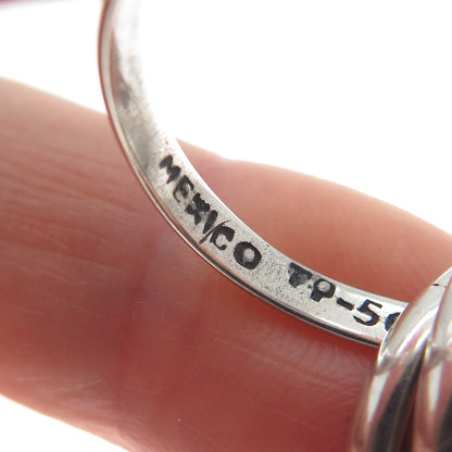 925 Sterling Silver Vintage Mexico Interlocked Six-Band Ring Size 8
