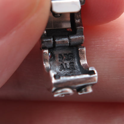 PANDORA 925 Sterling Silver Champagne C Z Tendril Clip Bead Charm