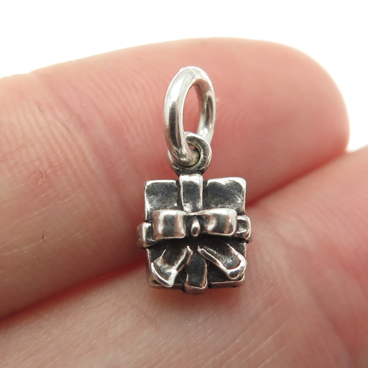 SUN WEST Sterling Silver Vintage Birthday Gift Box Oxidized Minimalist Pendant