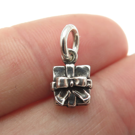 SUN WEST Sterling Silver Vintage Birthday Gift Box Oxidized Minimalist Pendant