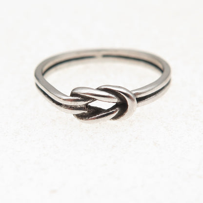 James Avery 925 Sterling Silver Vintage Love Knot Oxidized Ring Size 6.75