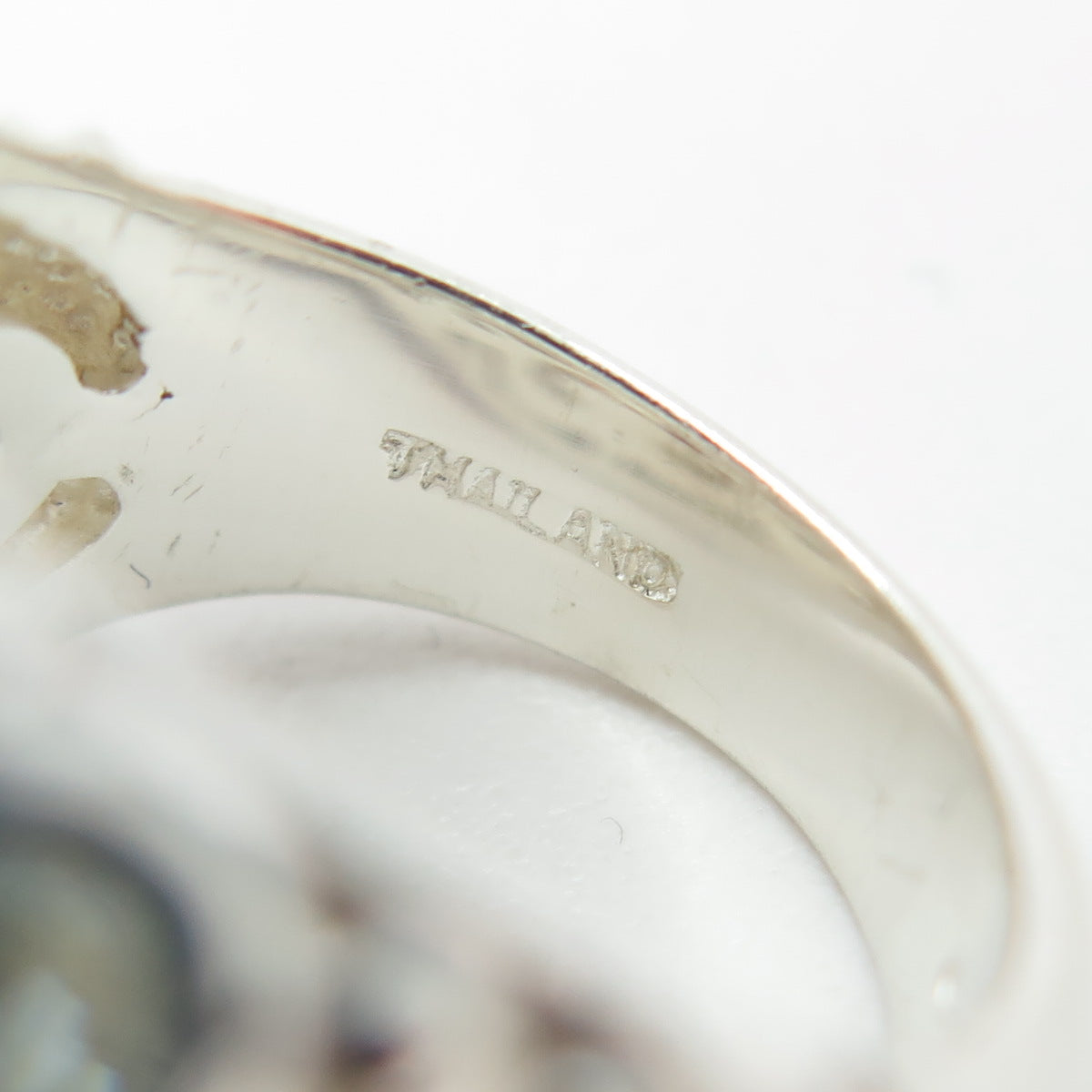 925 Sterling Silver Amethyst Peridot Topaz Citrine Garnet Gem Ornate Ring Size 6