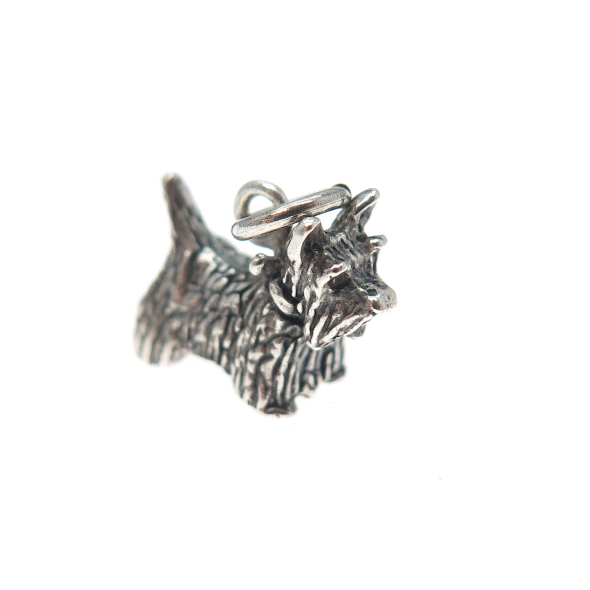 JEZLAINE Sterling Silver Vintage Scottish Terrier Dog Minimalist Charm Pendant