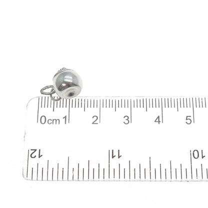 925 Sterling Silver Vintage Fruit Cup Minimalist 3D Charm Pendant