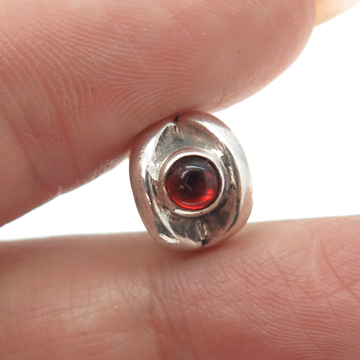 PANDORA 925 Sterling Silver Red Glass Bead Charm