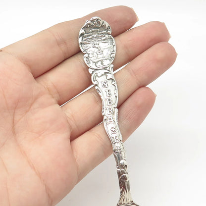 925 Sterling Silver Antique Art Deco Wendell "Nebraska" States & Cities Spoon