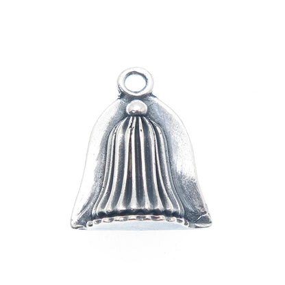 925 Sterling Silver Vintage Tassel Oxidized Minimalist Charm Pendant