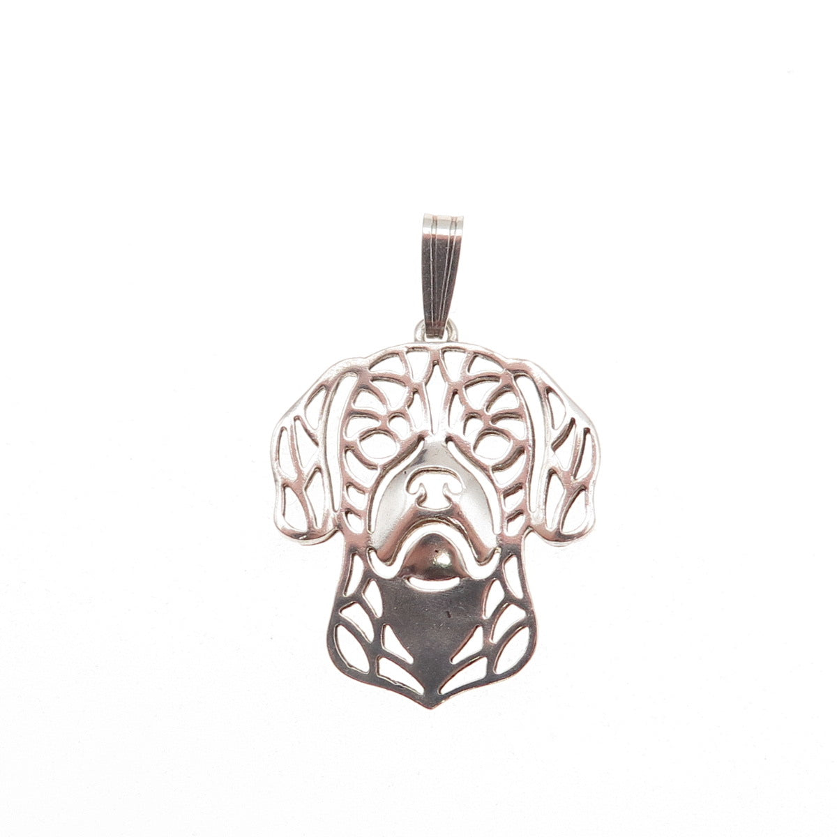 925 Sterling Silver Vintage Puggle Dog Charm Pendant