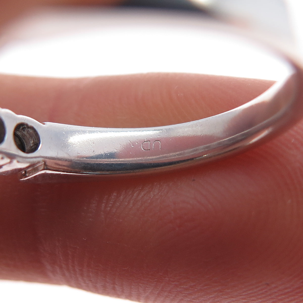 925 Sterling Silver Real Round-Cut Diamond Half Eternity Band Ring Size 7.25
