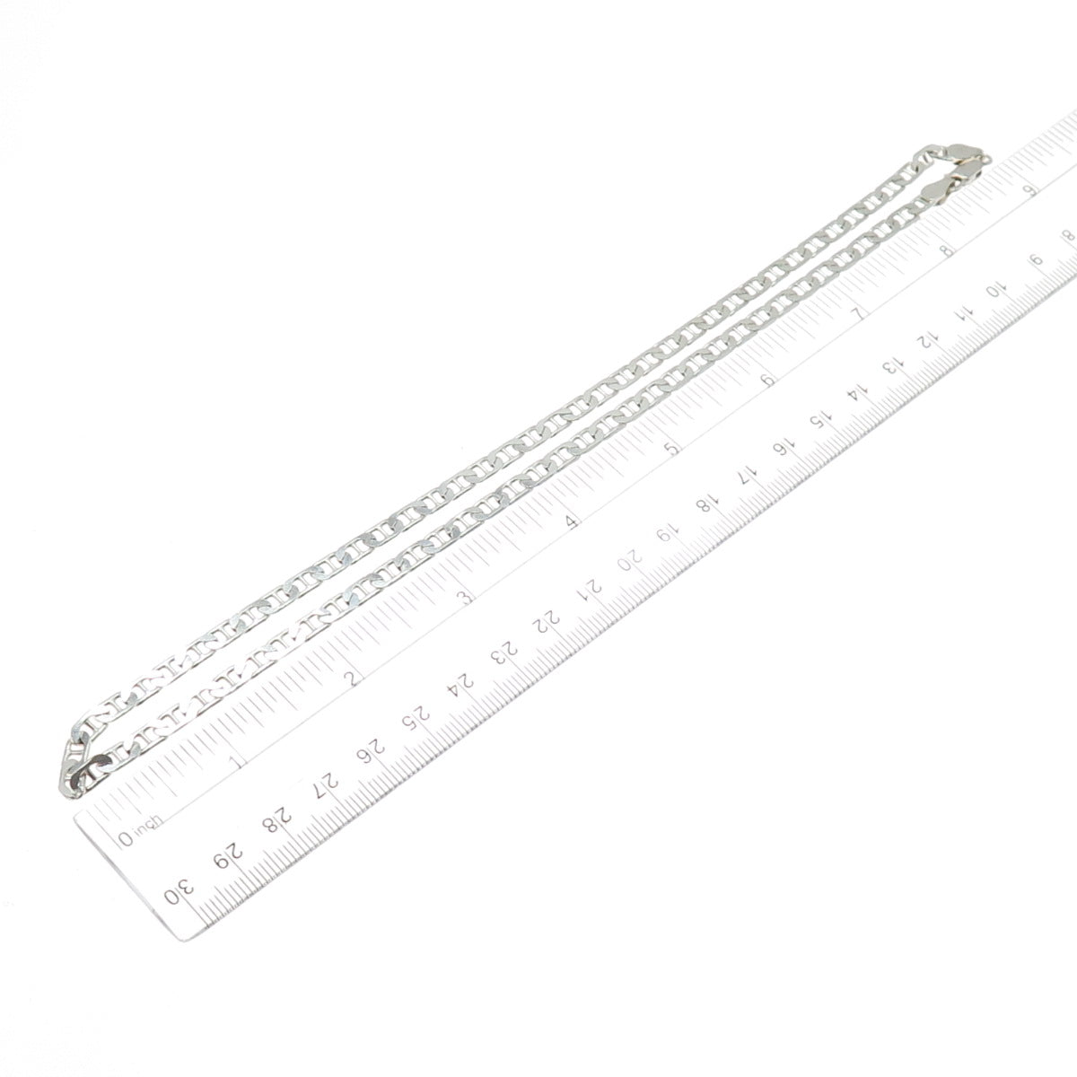 925 Sterling Silver Vintage Italy Anchor Mariner Chain Necklace 18"