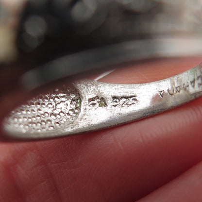 CHATEAU D'ARGENT 925 Sterling Silver Vintage Lab-Created Sapphire Ring Size 8