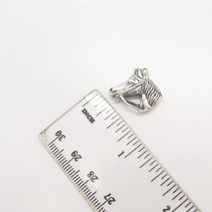 835 Silver Vintage Horse Charm Pendant