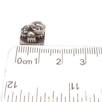 925 Sterling Silver Vintage Thomas Jefferson's Monticello Plantation Pendant