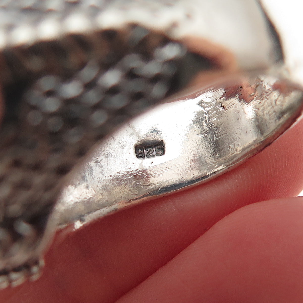 925 Sterling Silver Vintage Real Black Onyx Dragon Claw Oxidized Ring Size 10.25