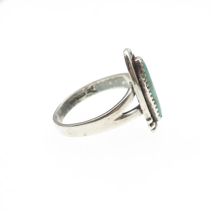 Bell Trading Post Old Pawn 925 Sterling Silver Vintage Turquoise Ring Size 7.75
