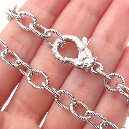 JUDITH RIPKA 925 Sterling Silver Cable Chain Necklace 16"