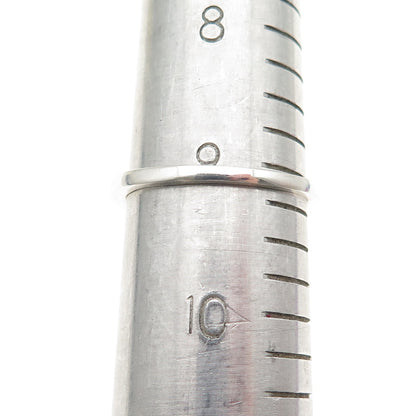 925 Sterling Silver Oval-Cut Blue & Round-Cut White C Z Ring Size 9.25