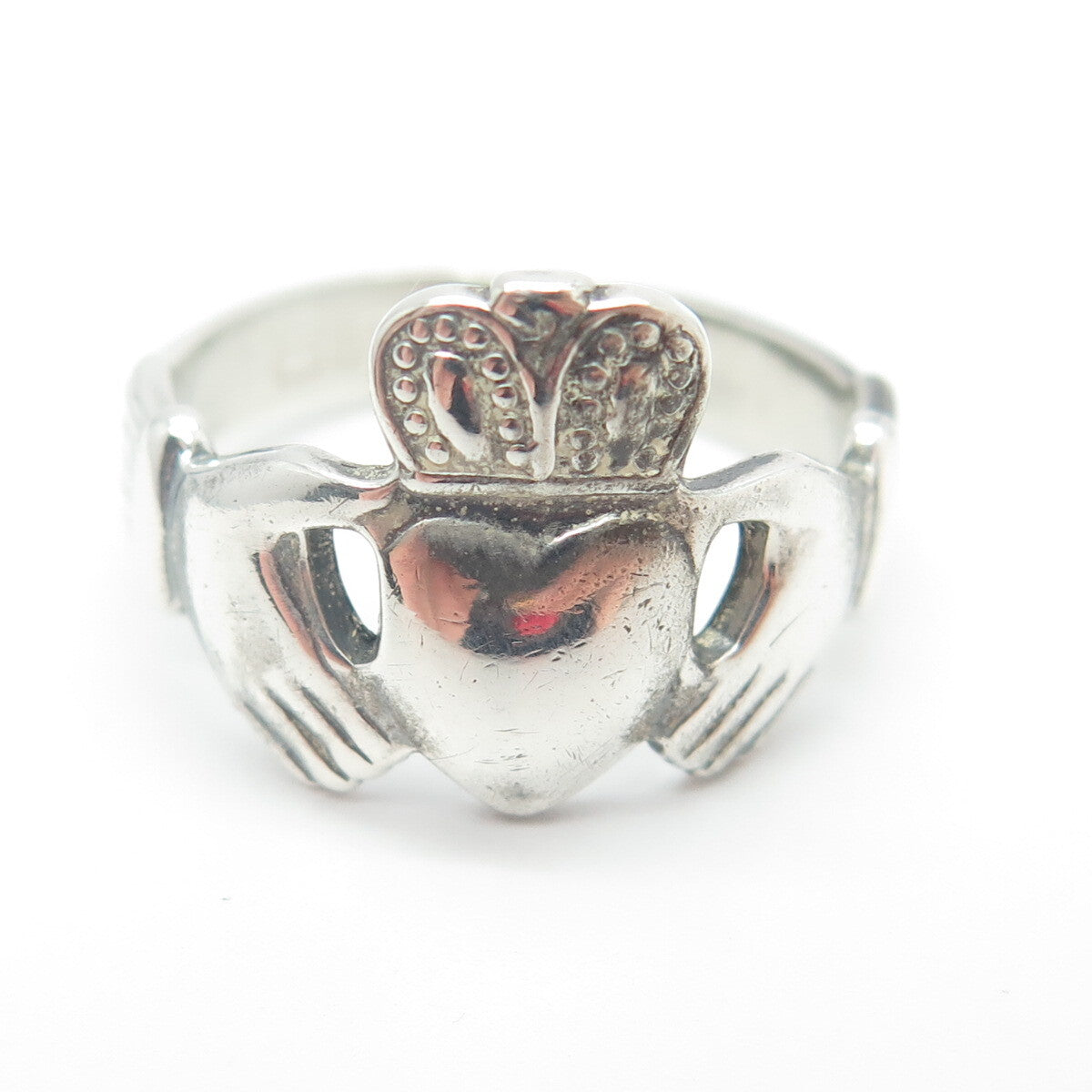925 Sterling Silver Vintage 1976 OC Ireland Claddgh Ring Size 7.5