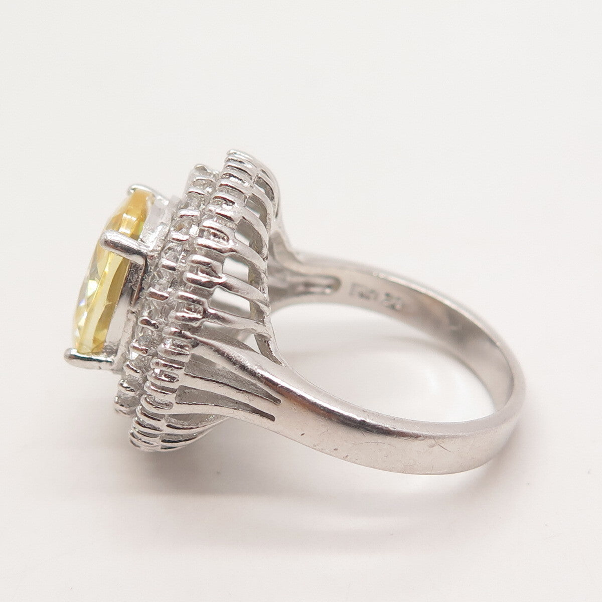 925 Sterling Silver Multi-Color C Z Ring Size 8