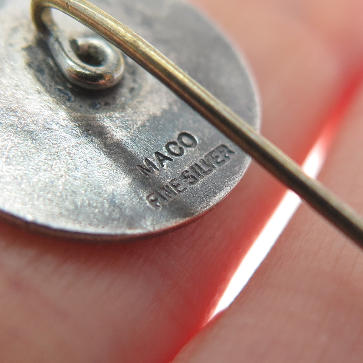 MACO 999 Silver Antique 1887 Wm. H. McGee & Co. Marine Underwriters Lapel Pin