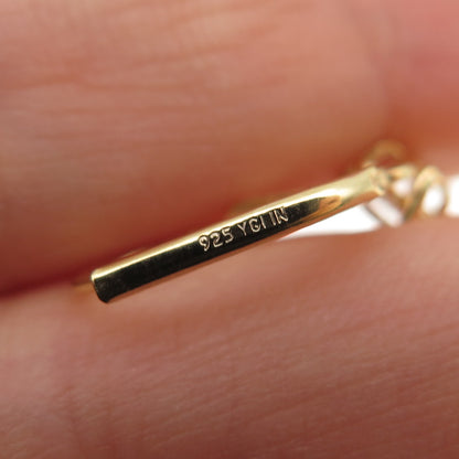 925 Sterling Silver Gold Plated Princess-Cut C Z Dangle Earrings