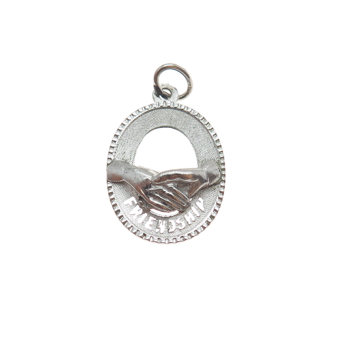 MARC MERCY 925 Sterling Silver Vintage Friendship Charm Pendant